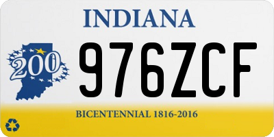 IN license plate 976ZCF