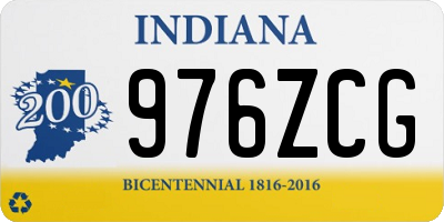 IN license plate 976ZCG