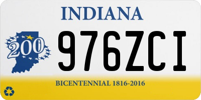 IN license plate 976ZCI