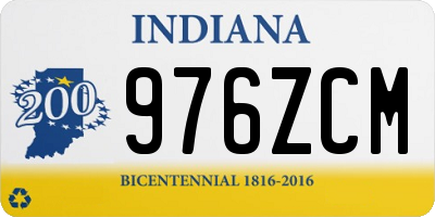 IN license plate 976ZCM