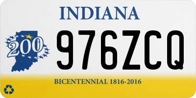 IN license plate 976ZCQ