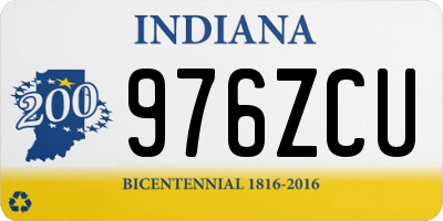 IN license plate 976ZCU