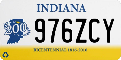 IN license plate 976ZCY