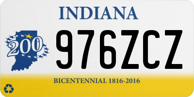 IN license plate 976ZCZ