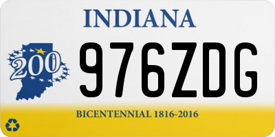 IN license plate 976ZDG