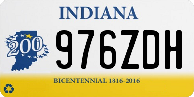 IN license plate 976ZDH