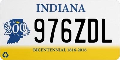 IN license plate 976ZDL