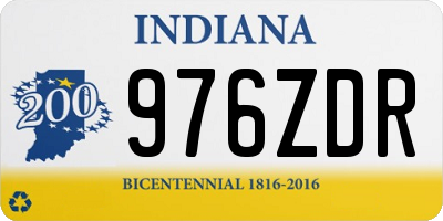 IN license plate 976ZDR