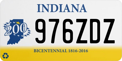 IN license plate 976ZDZ