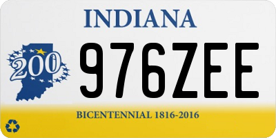 IN license plate 976ZEE
