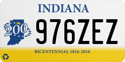 IN license plate 976ZEZ