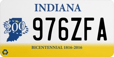 IN license plate 976ZFA