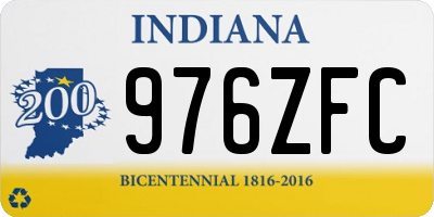 IN license plate 976ZFC