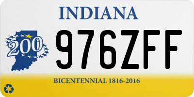 IN license plate 976ZFF