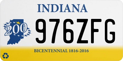 IN license plate 976ZFG