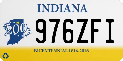 IN license plate 976ZFI