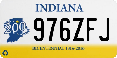 IN license plate 976ZFJ