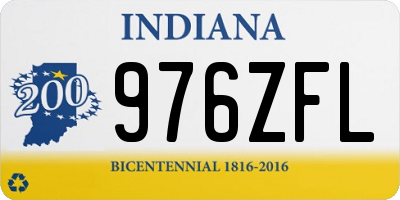 IN license plate 976ZFL