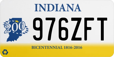 IN license plate 976ZFT