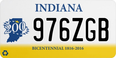 IN license plate 976ZGB