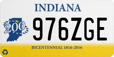 IN license plate 976ZGE