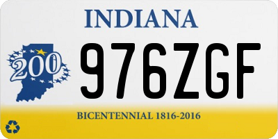 IN license plate 976ZGF