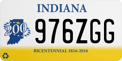 IN license plate 976ZGG