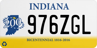 IN license plate 976ZGL