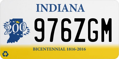 IN license plate 976ZGM