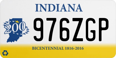 IN license plate 976ZGP