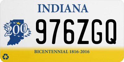 IN license plate 976ZGQ