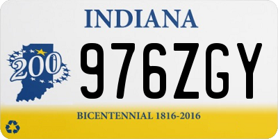 IN license plate 976ZGY