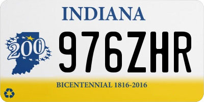 IN license plate 976ZHR