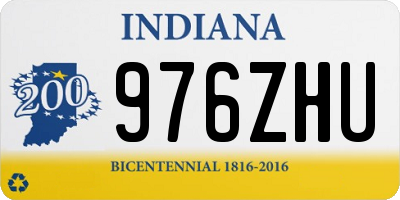 IN license plate 976ZHU