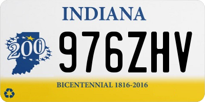 IN license plate 976ZHV