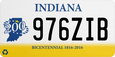 IN license plate 976ZIB