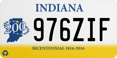 IN license plate 976ZIF