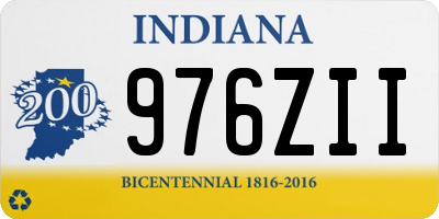 IN license plate 976ZII