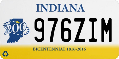 IN license plate 976ZIM