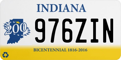 IN license plate 976ZIN