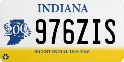 IN license plate 976ZIS