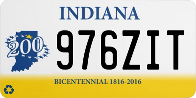IN license plate 976ZIT