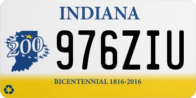 IN license plate 976ZIU