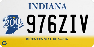 IN license plate 976ZIV