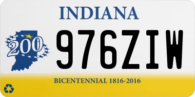 IN license plate 976ZIW