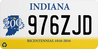 IN license plate 976ZJD