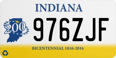 IN license plate 976ZJF