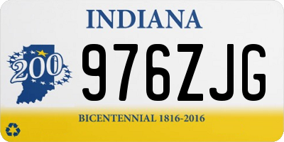 IN license plate 976ZJG