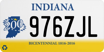 IN license plate 976ZJL