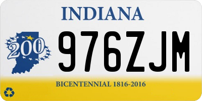 IN license plate 976ZJM